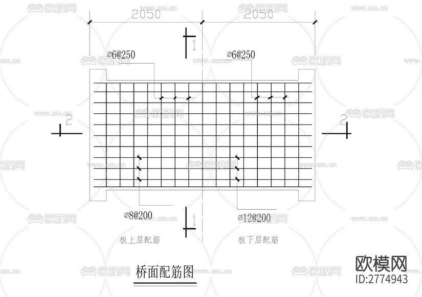 全套園橋建筑結(jié)構(gòu)cad施工圖下載(渲染圖6)