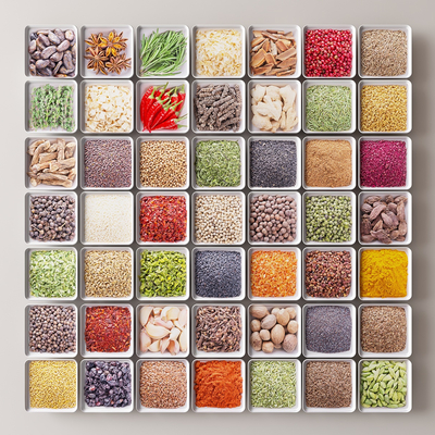  调味料 厨房调料 碟装香料su模型 