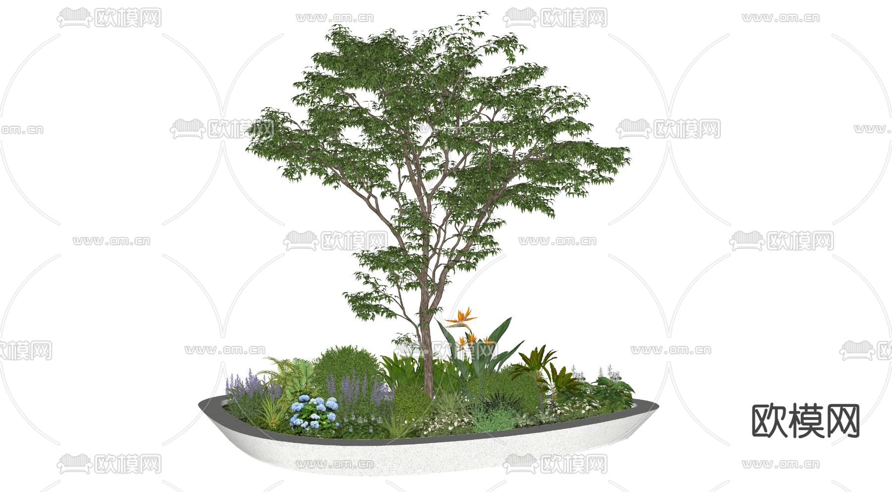 树池 花槽su模型下载（渲染图1）