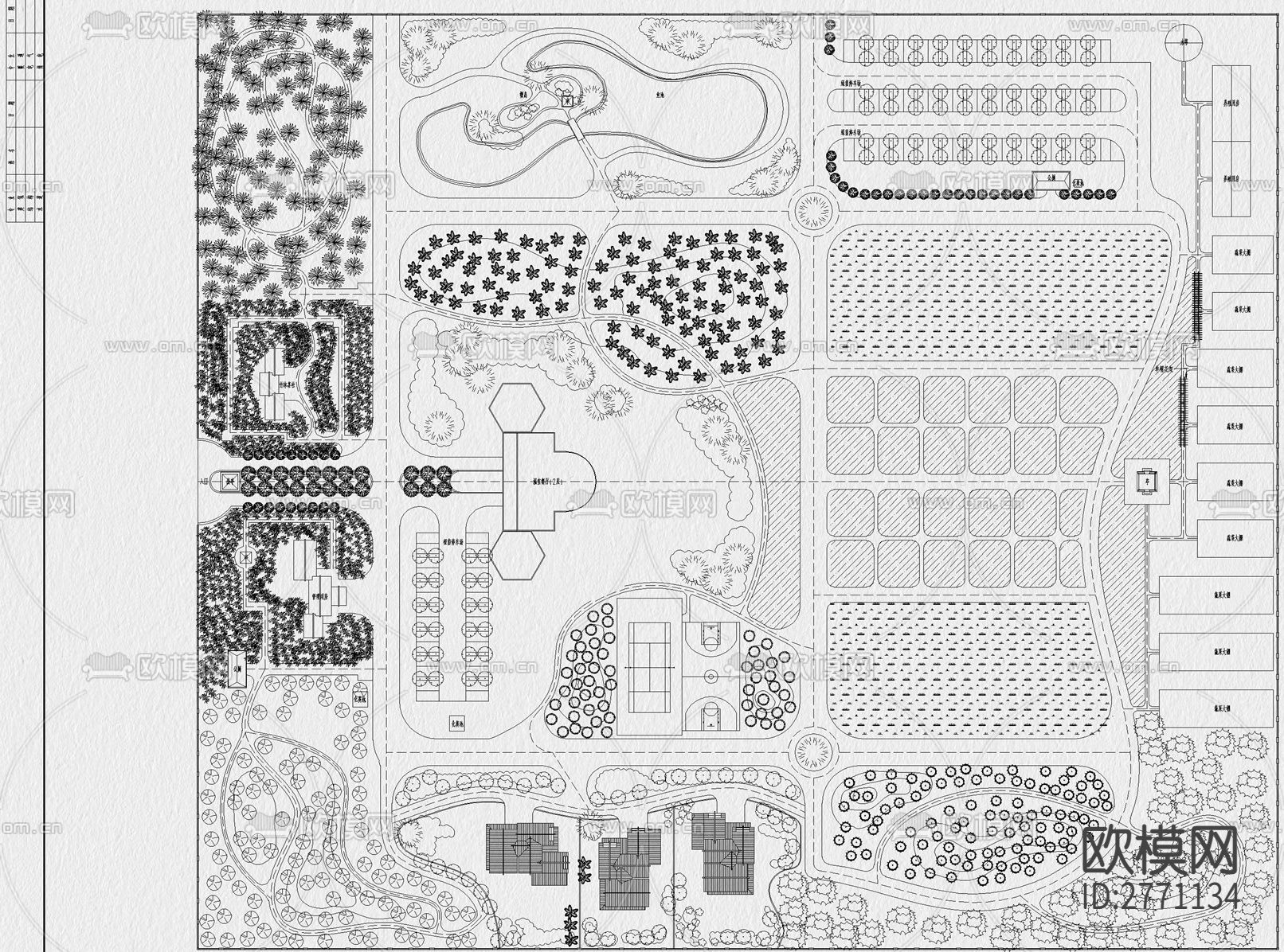 度假村CAD施工图下载（渲染图4）