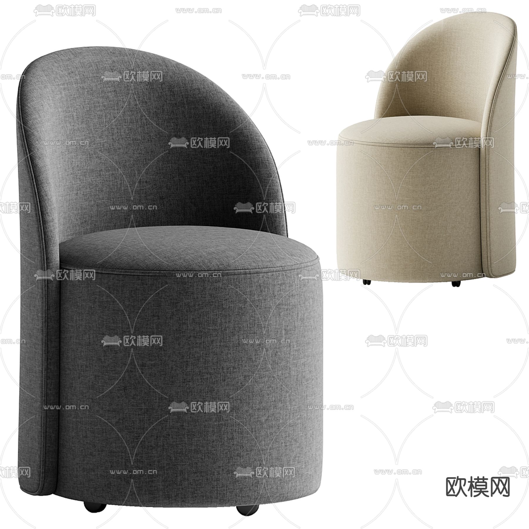 单人沙发3d模型下载（渲染图2）