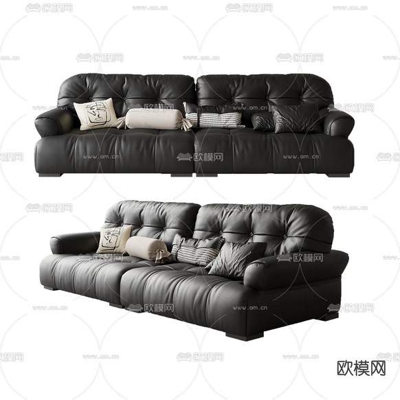 双人沙发 软体沙发3d模型下载(渲染图2)