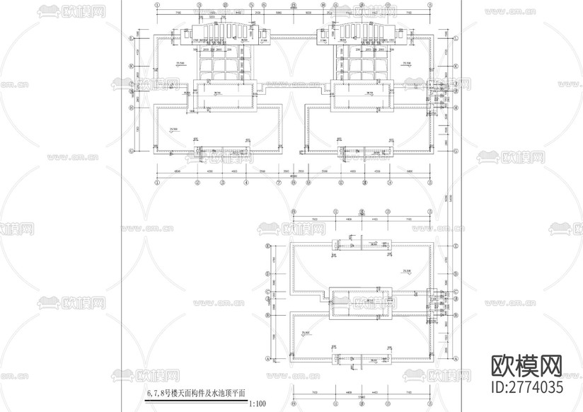 居民小區(qū)L型全套建筑CAD施工圖下載(渲染圖5)