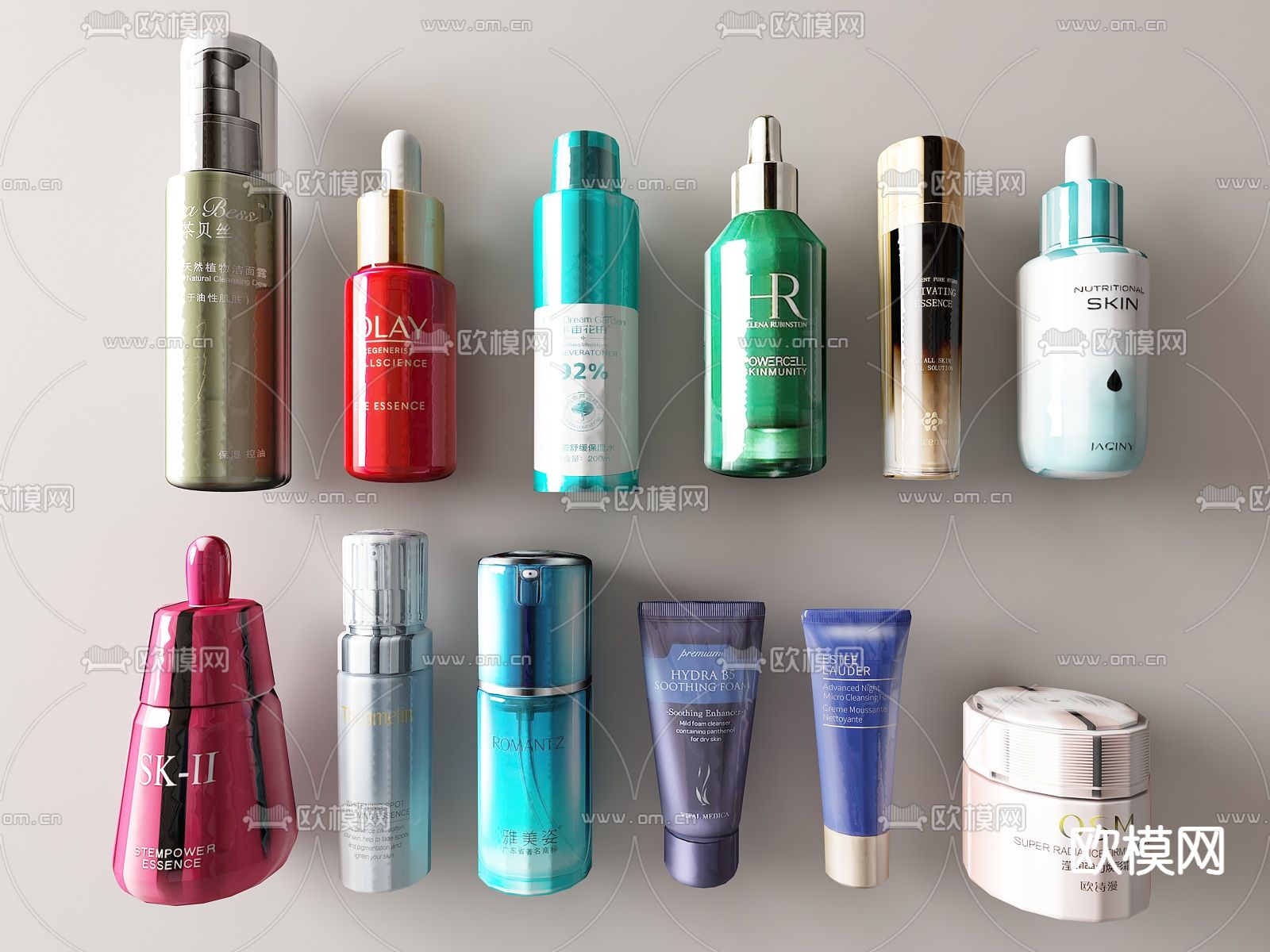 化妆品 护肤品 润肤露su模型下载（渲染图1）
