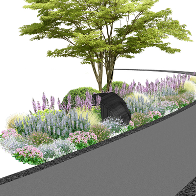  景观植物 植物堆su模型 