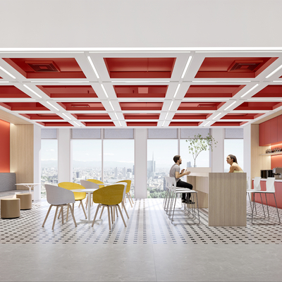  现代茶水区su模型 