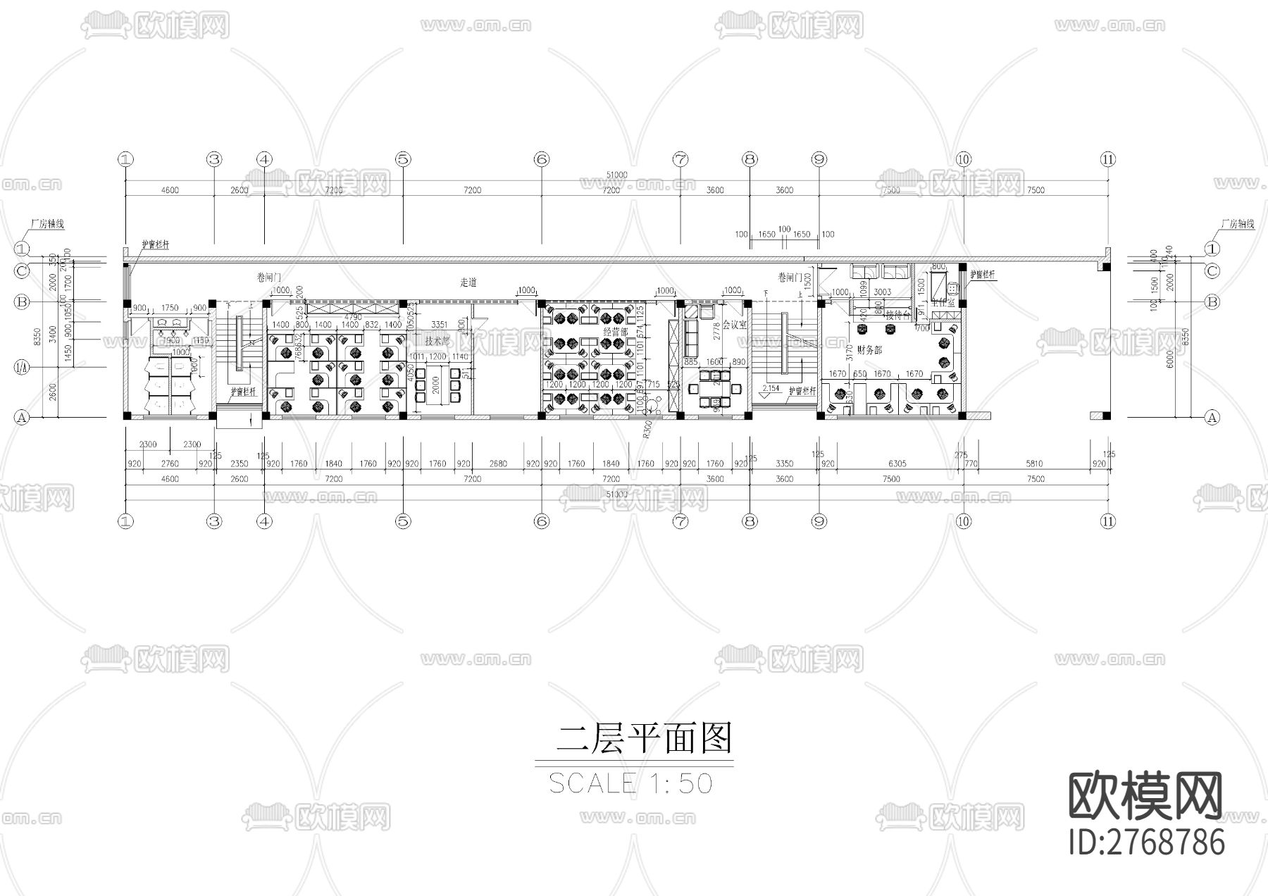 职工宿舍楼全套装修CAD施工图下载（渲染图6）