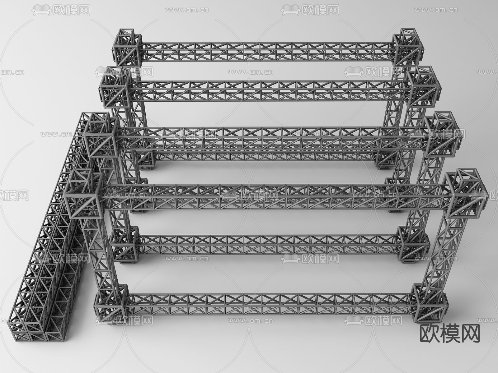 脚手架 舞台桁架 灯光架su模型下载（渲染图1）