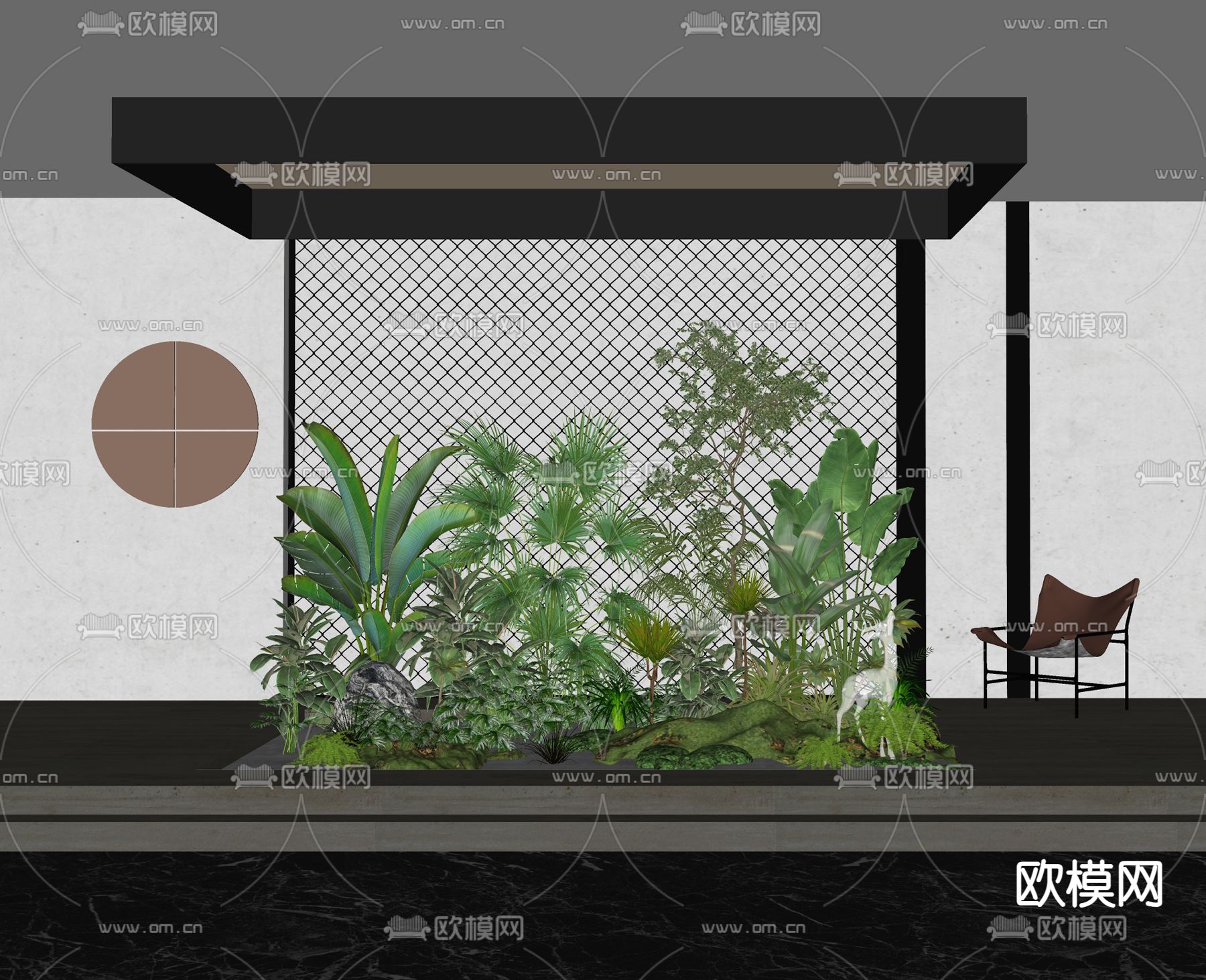 植物堆 绿植灌木su模型下载（渲染图2）