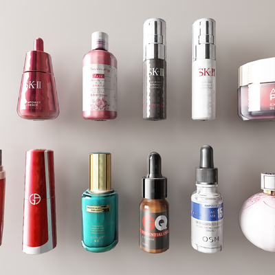  化妆品 护肤品 润肤露su模型 