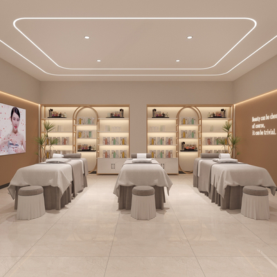  现代SPA护理房su模型 