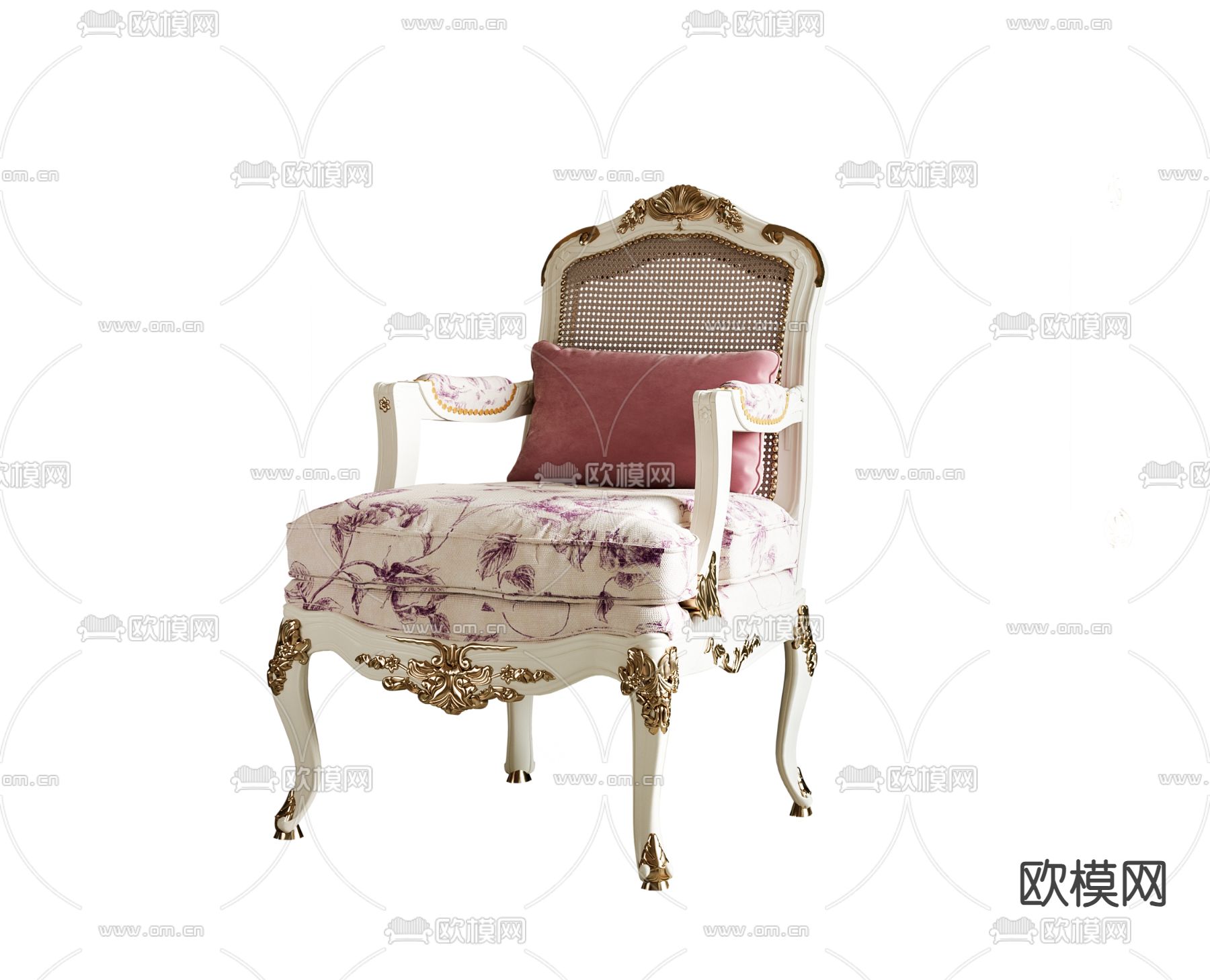 欧式椅子 休闲椅3d模型下载（渲染图3）