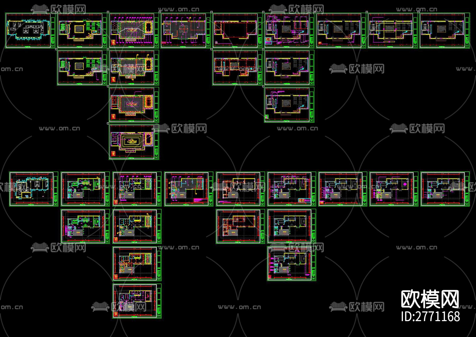 850平新中式风格售楼部CAD施工图下载（渲染图10）