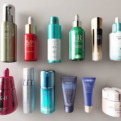  化妆品 护肤品 润肤露su模型 