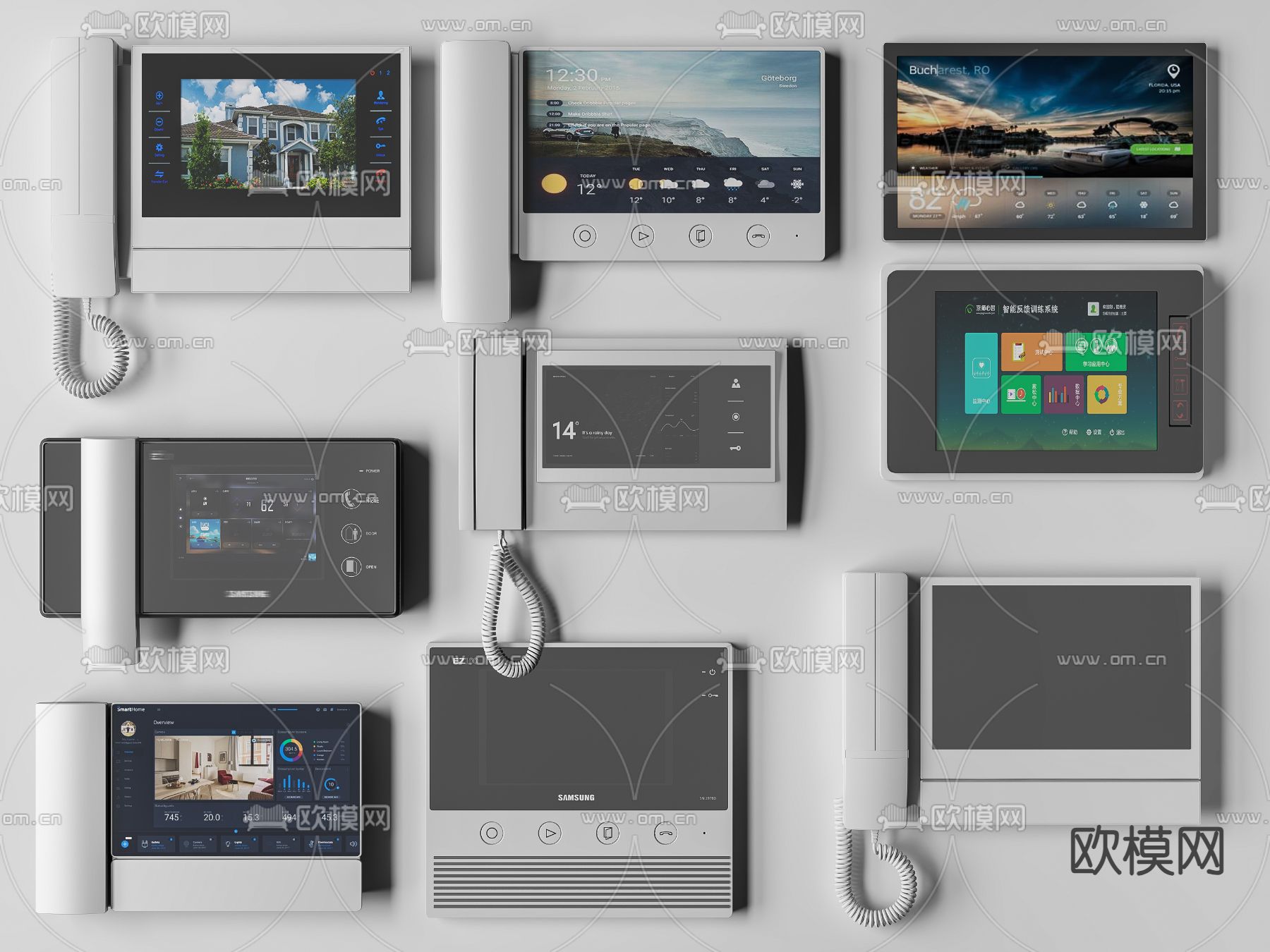 可视门铃 对讲机3d模型下载