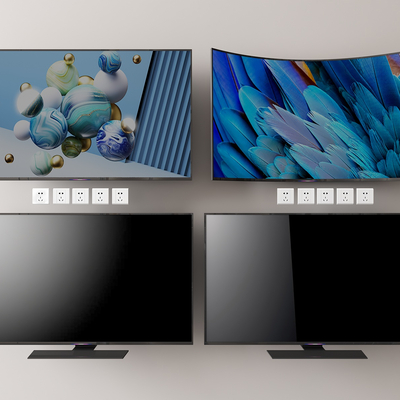  电视机 显示屏 屏幕 激光电视su模型 