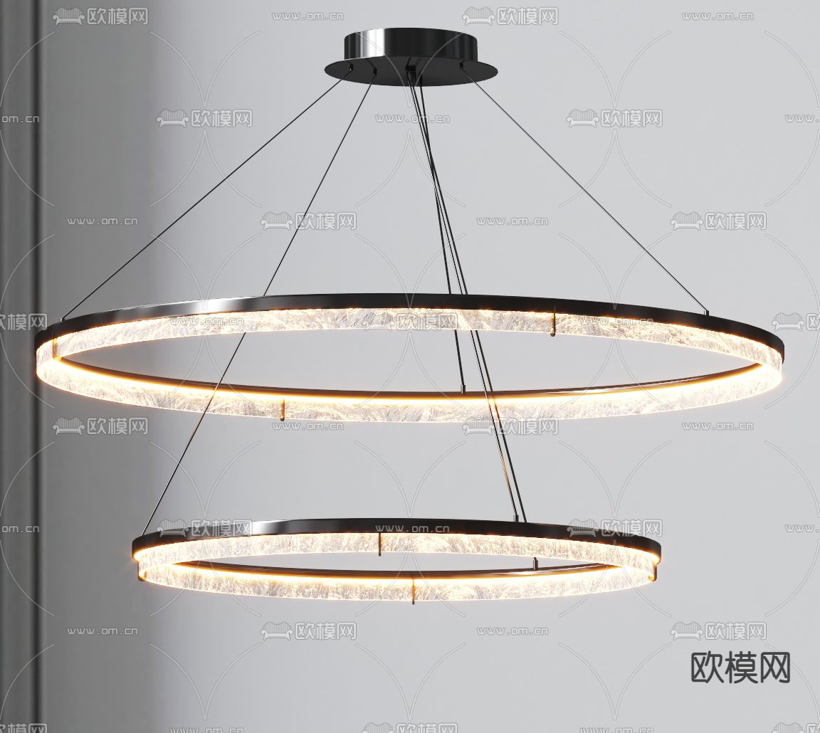 轻奢吊灯 大厅吊灯3d模型下载（渲染图4）