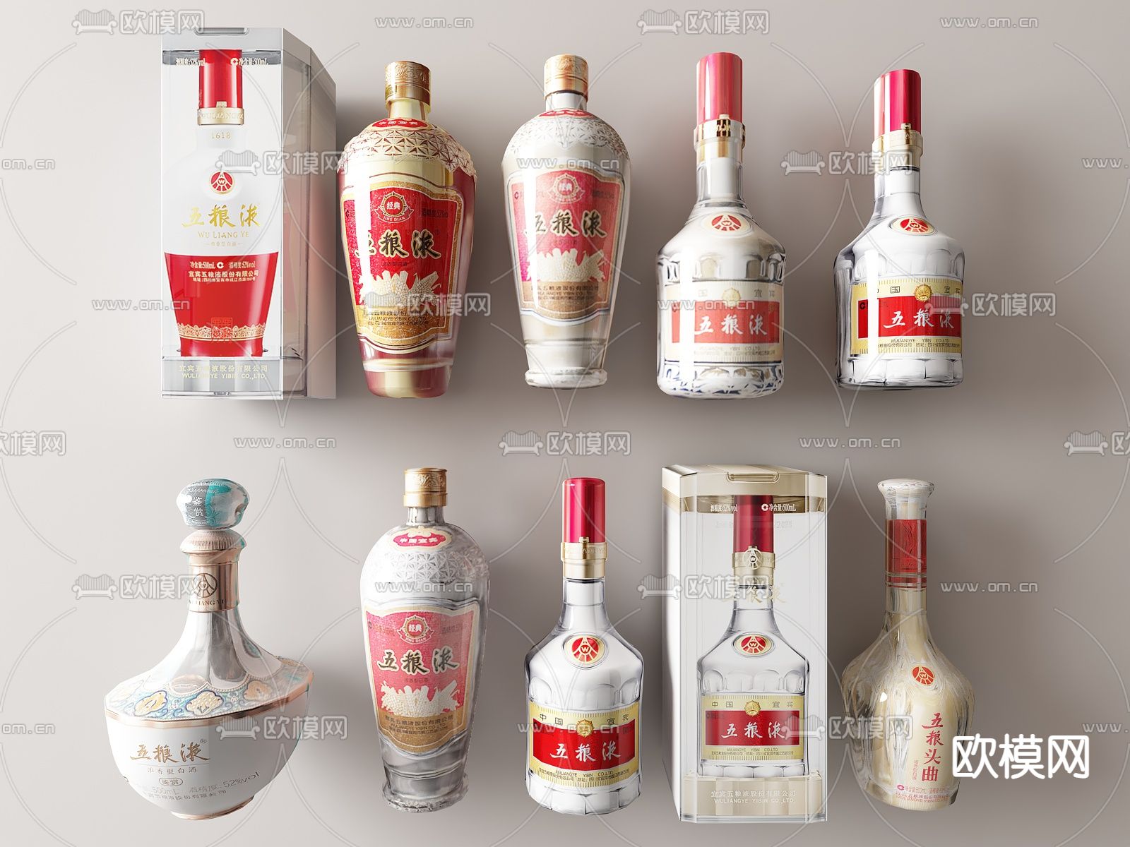 酒瓶 酒水饮料 白酒su模型下载（渲染图1）