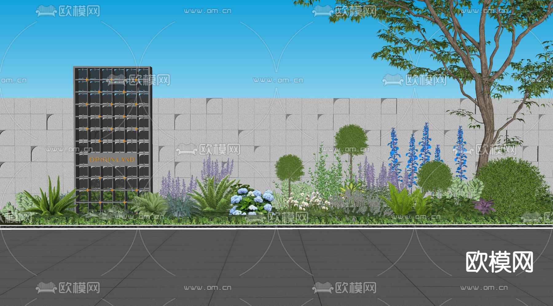 景观植物 球形灌木su模型下载（渲染图2）