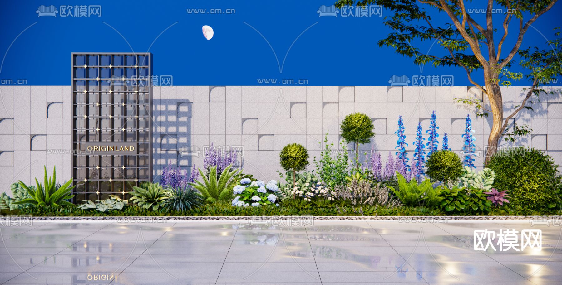 景观植物 球形灌木su模型下载（渲染图1）