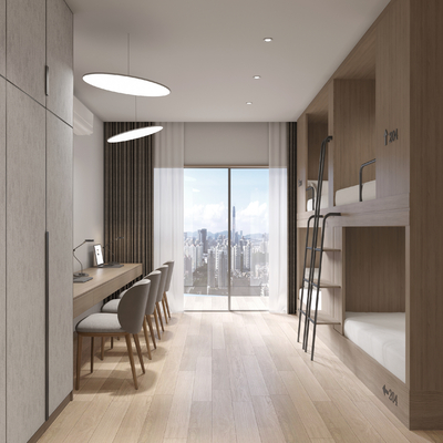  现代公寓 宿舍su模型 