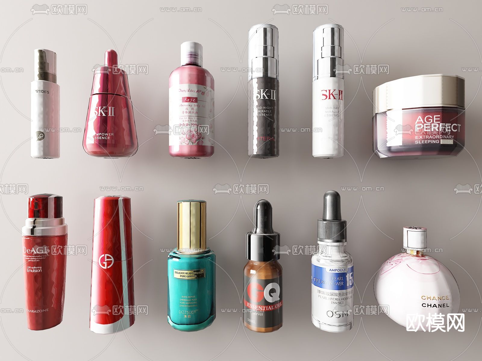 化妆品 护肤品 润肤露su模型下载（渲染图1）
