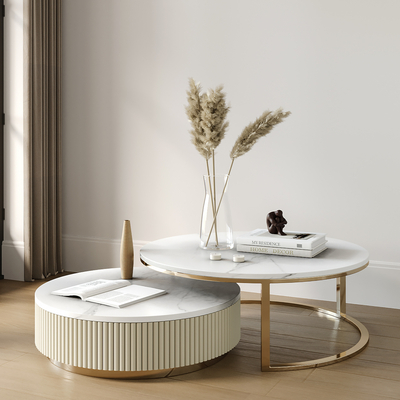  现代子母茶几su模型 