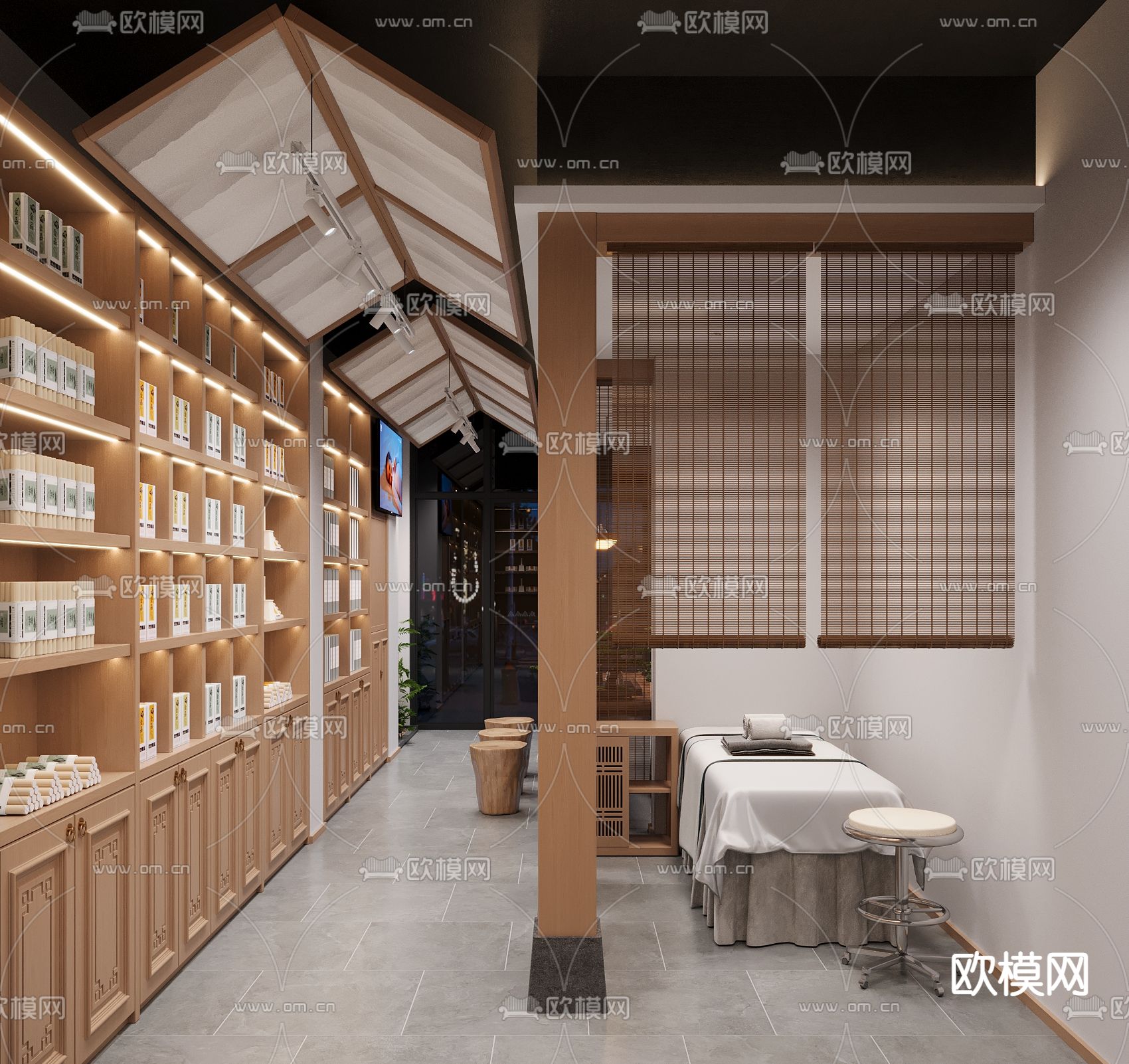 养生会所 艾灸馆3d模型下载（渲染图5）