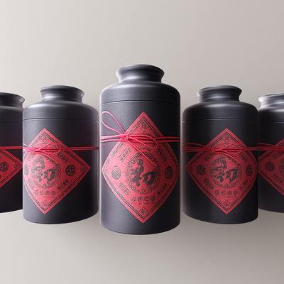  新中式茶具 茶叶罐su模型 