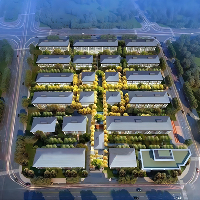  现代小区鸟瞰su模型 