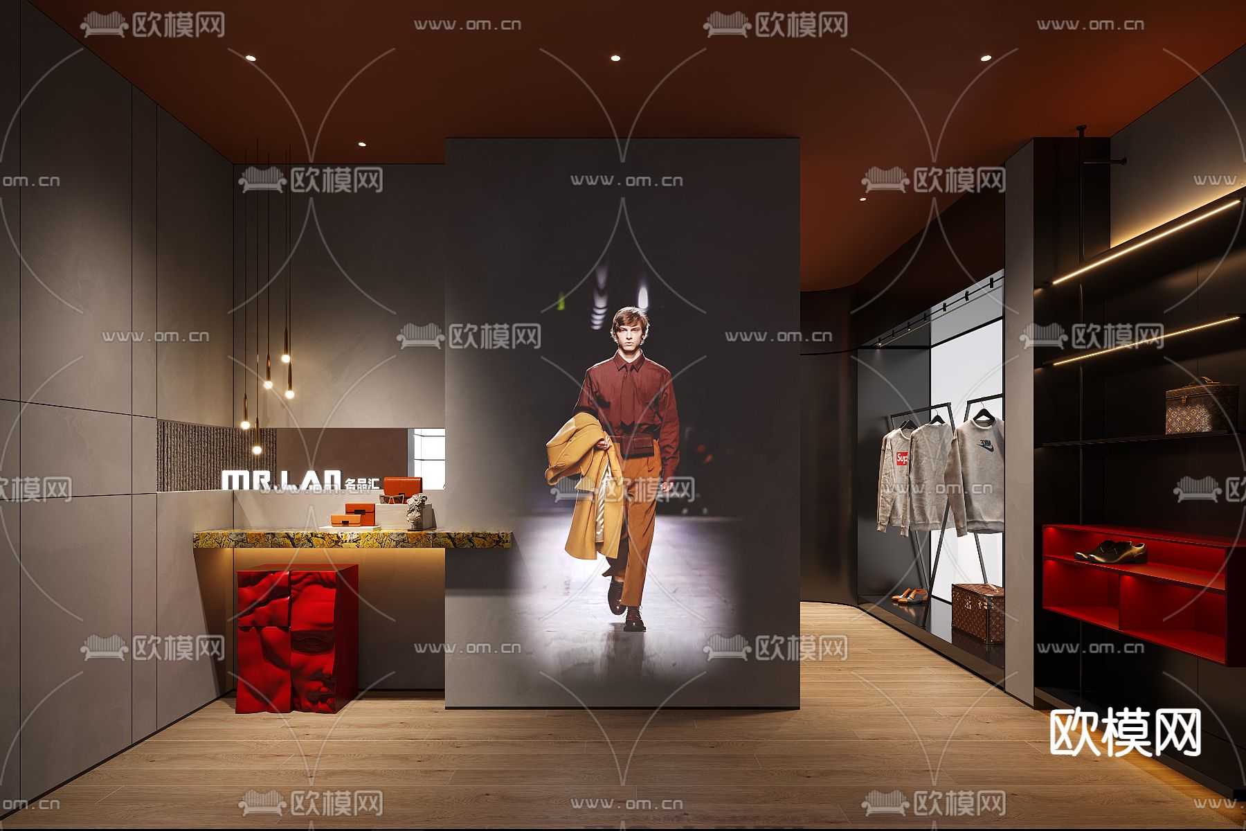 服装店 女装店3d模型下载（渲染图2）