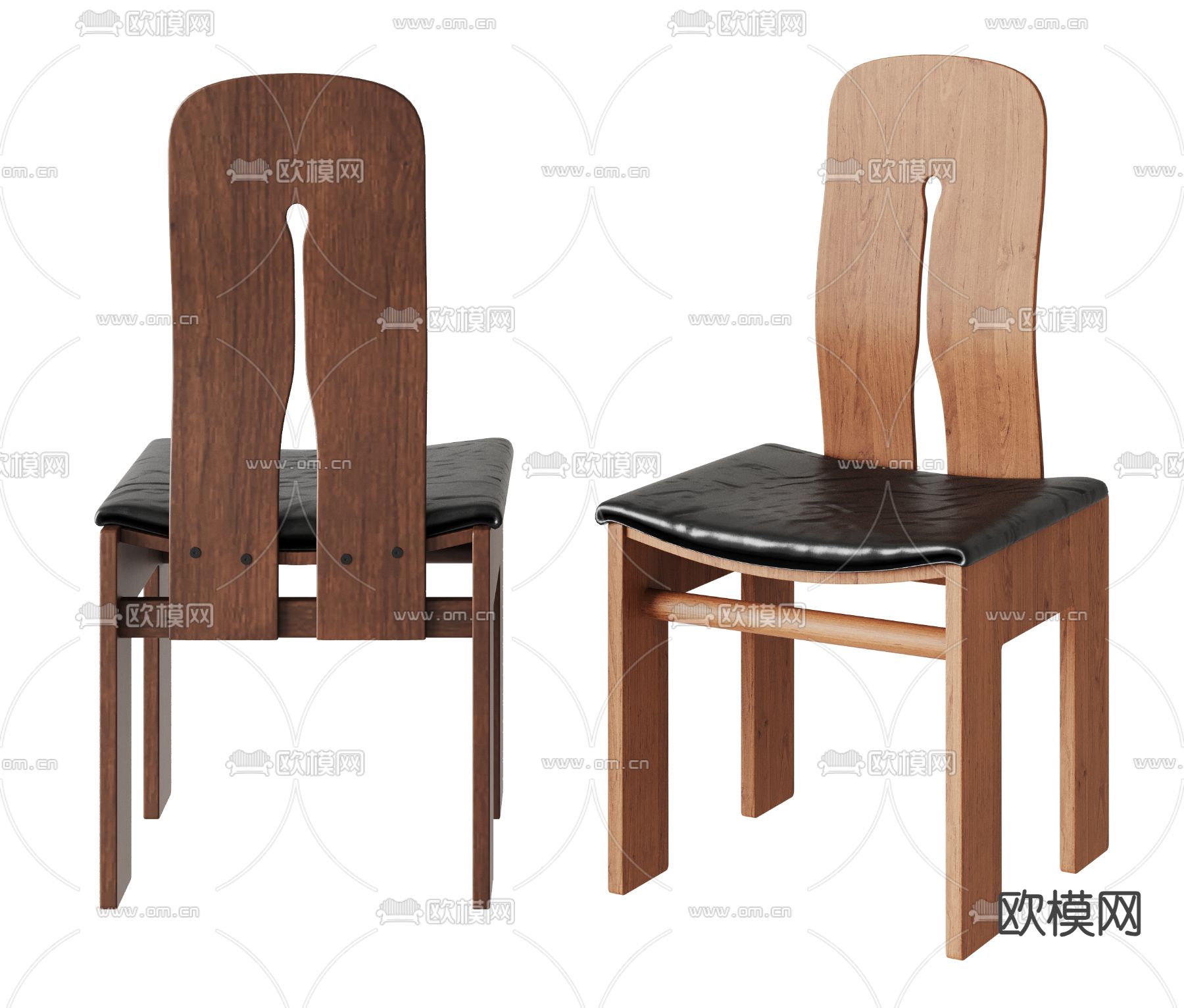 侘寂风椅子 餐椅3d模型下载