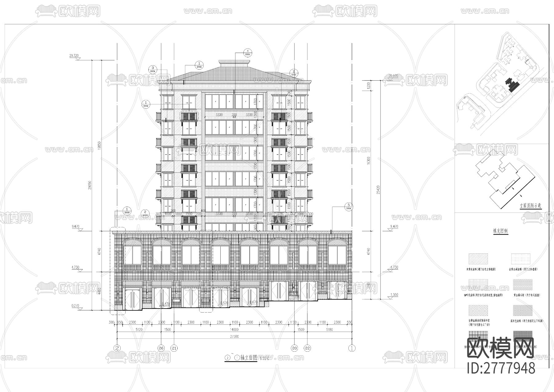 凤城街道望江路社区望江支路片区老旧小区改造CAD施工图下载（渲染图8）