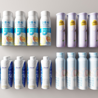  酸奶 牛奶 安幕希su模型 