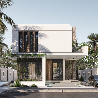 现代独栋别墅su模型