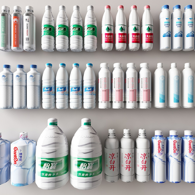  农夫山泉 矿泉水su模型 