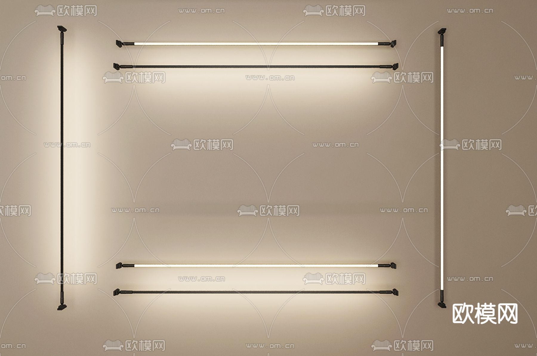 天际线灯 钢丝灯3d模型下载