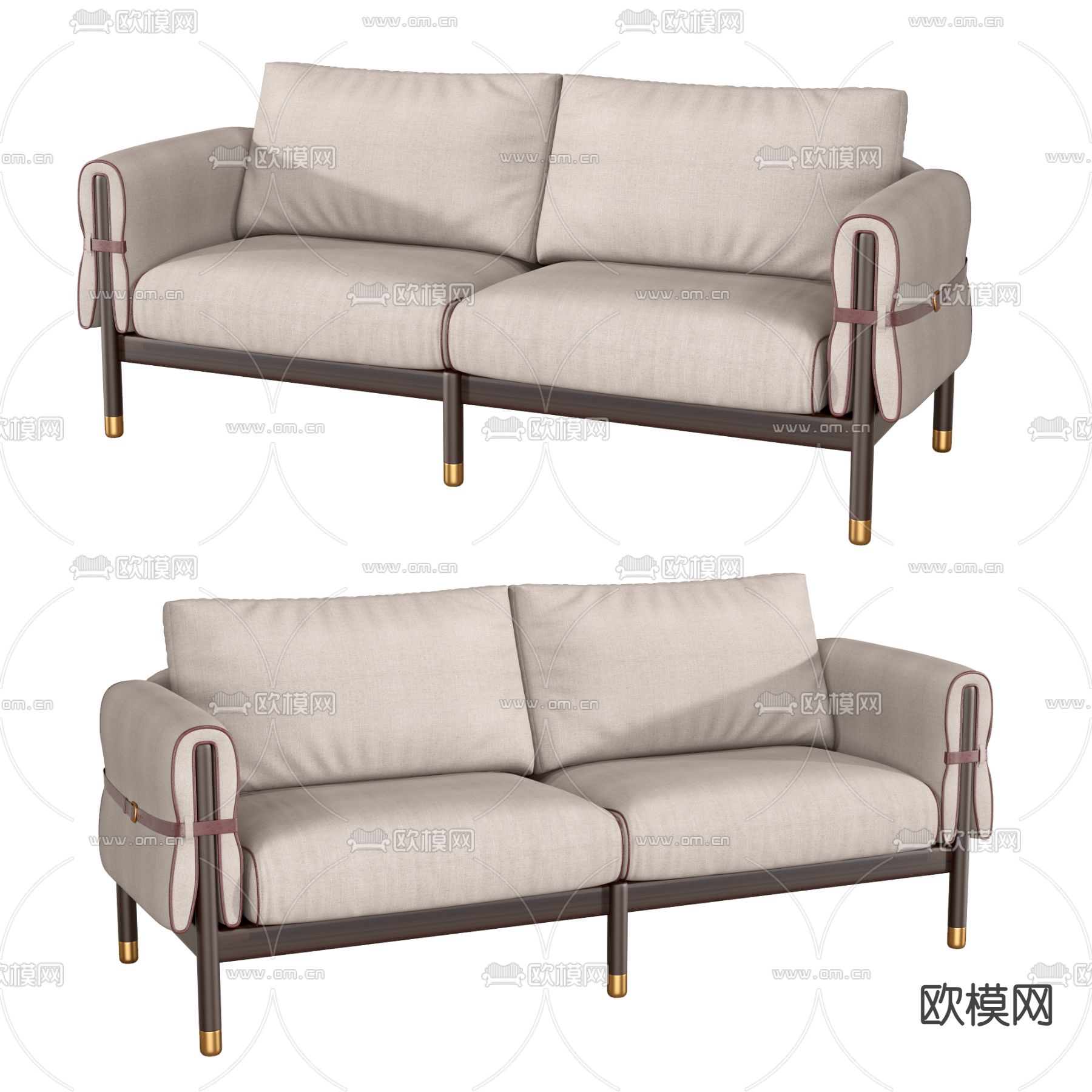 新中式沙发3d模型下载