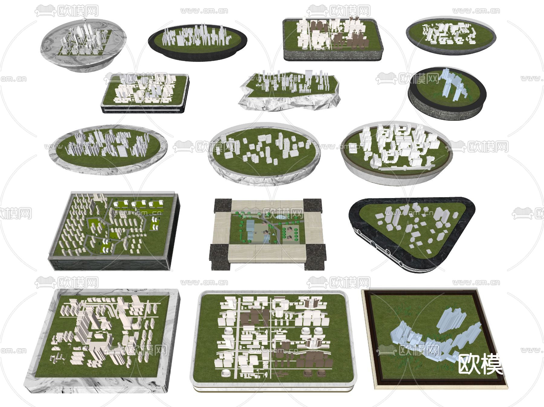 楼盘展示区 楼盘沙盘su模型下载（渲染图2）