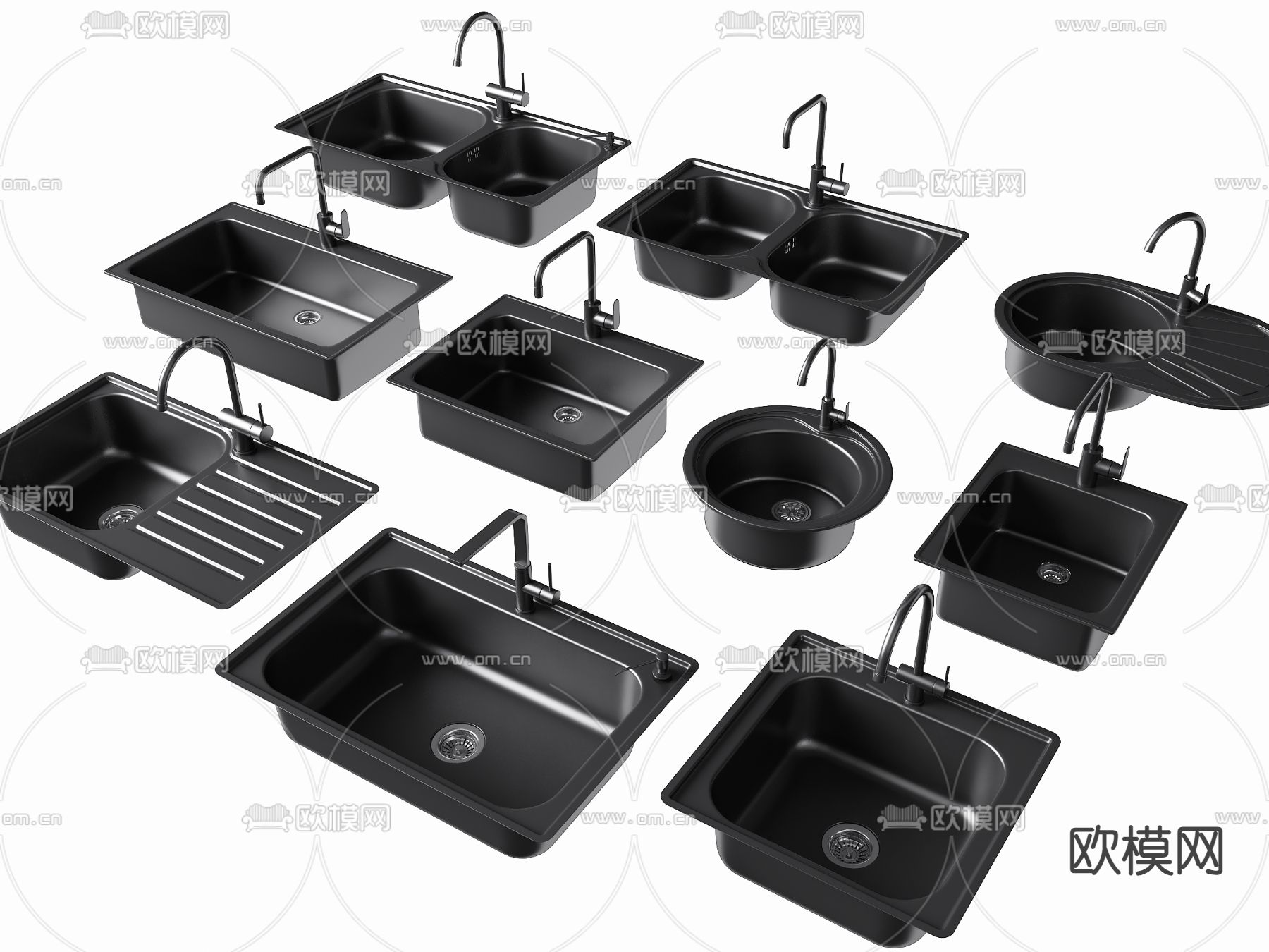 水槽 洗菜盆3d模型下载