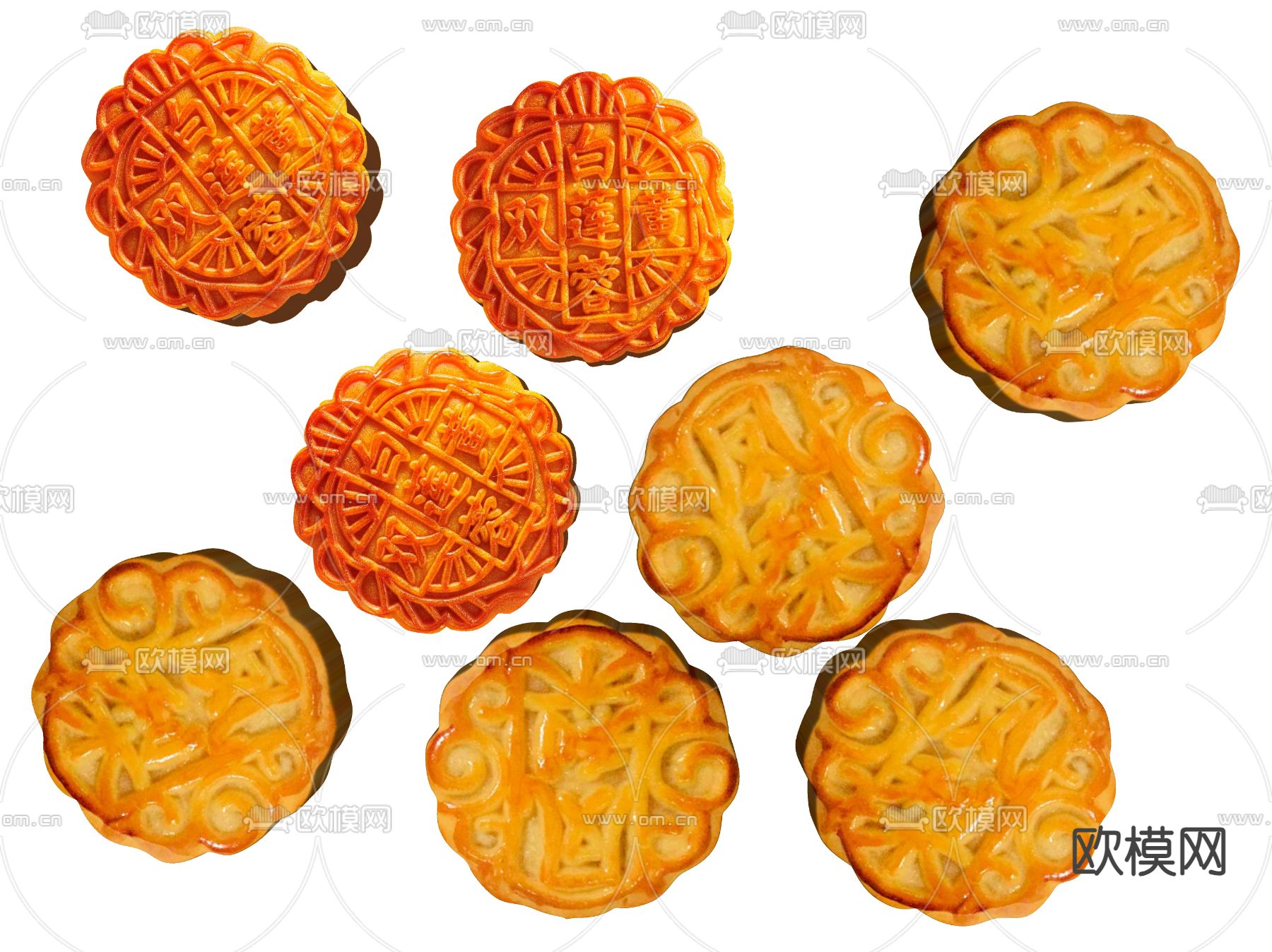 现代食物 月饼su模型下载（渲染图2）