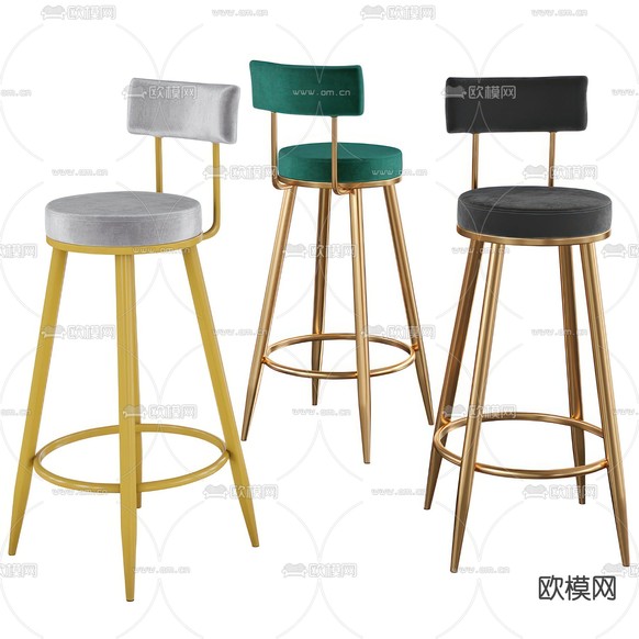 吧椅 吧凳3d模型下载(渲染图1)