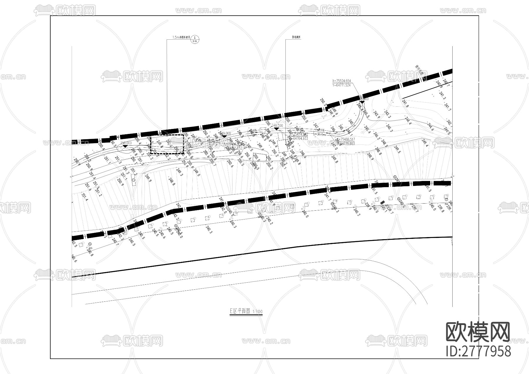 海语江山北侧绿地景观建设工程CAD施工图下载（渲染图3）