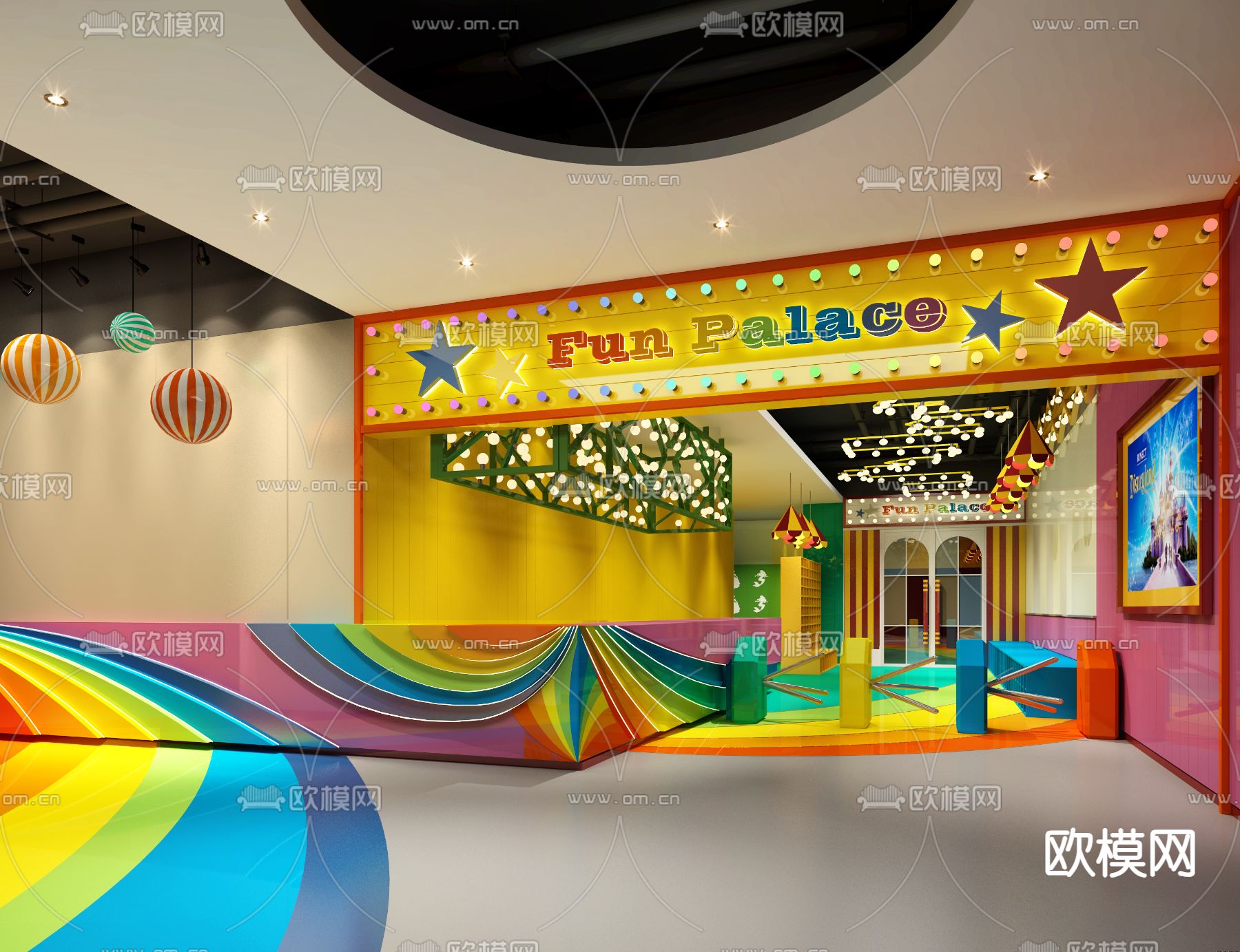 儿童乐园入口3d模型下载