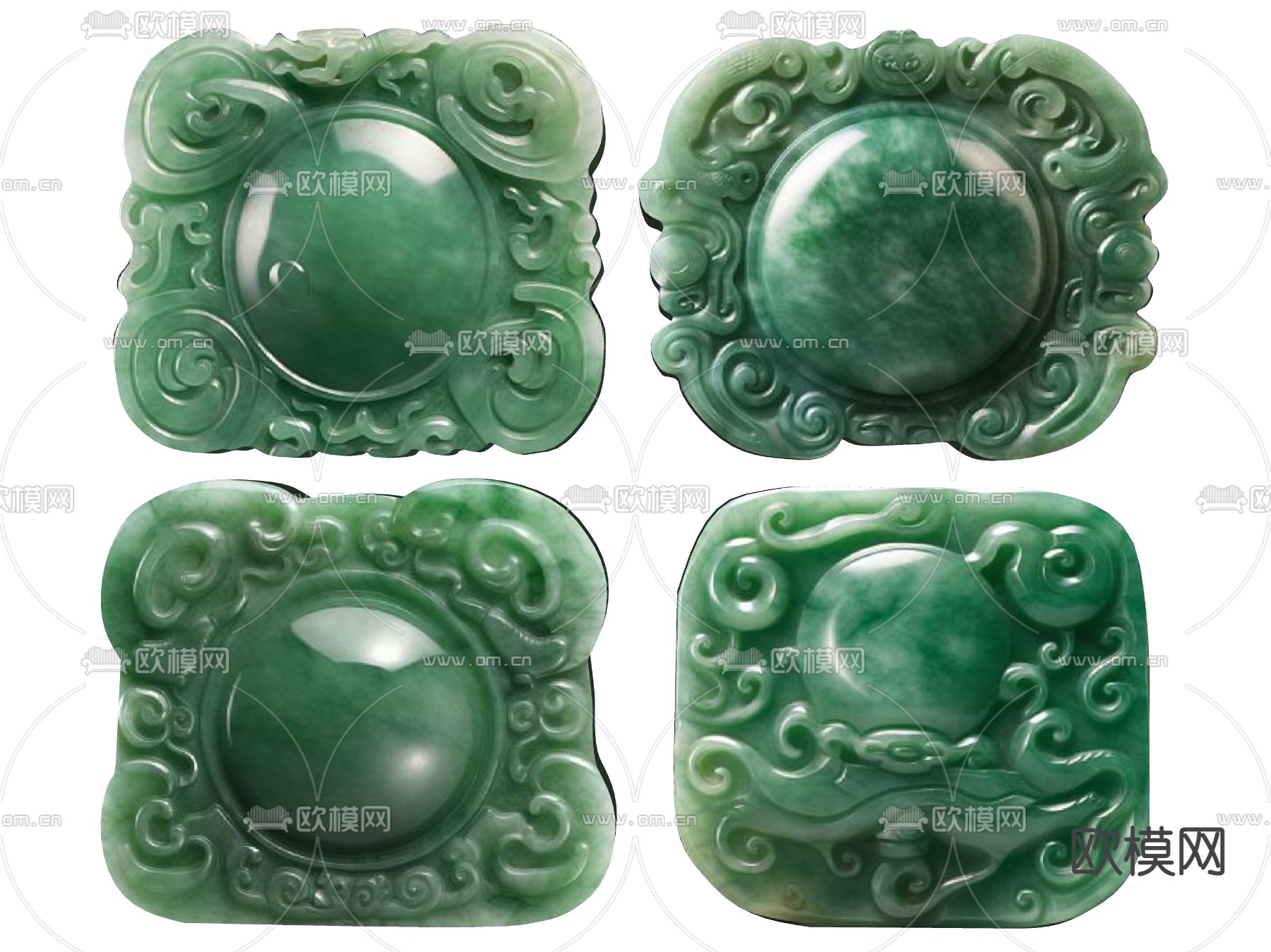 首饰 玉佩 玉器 玉块su模型下载（渲染图2）