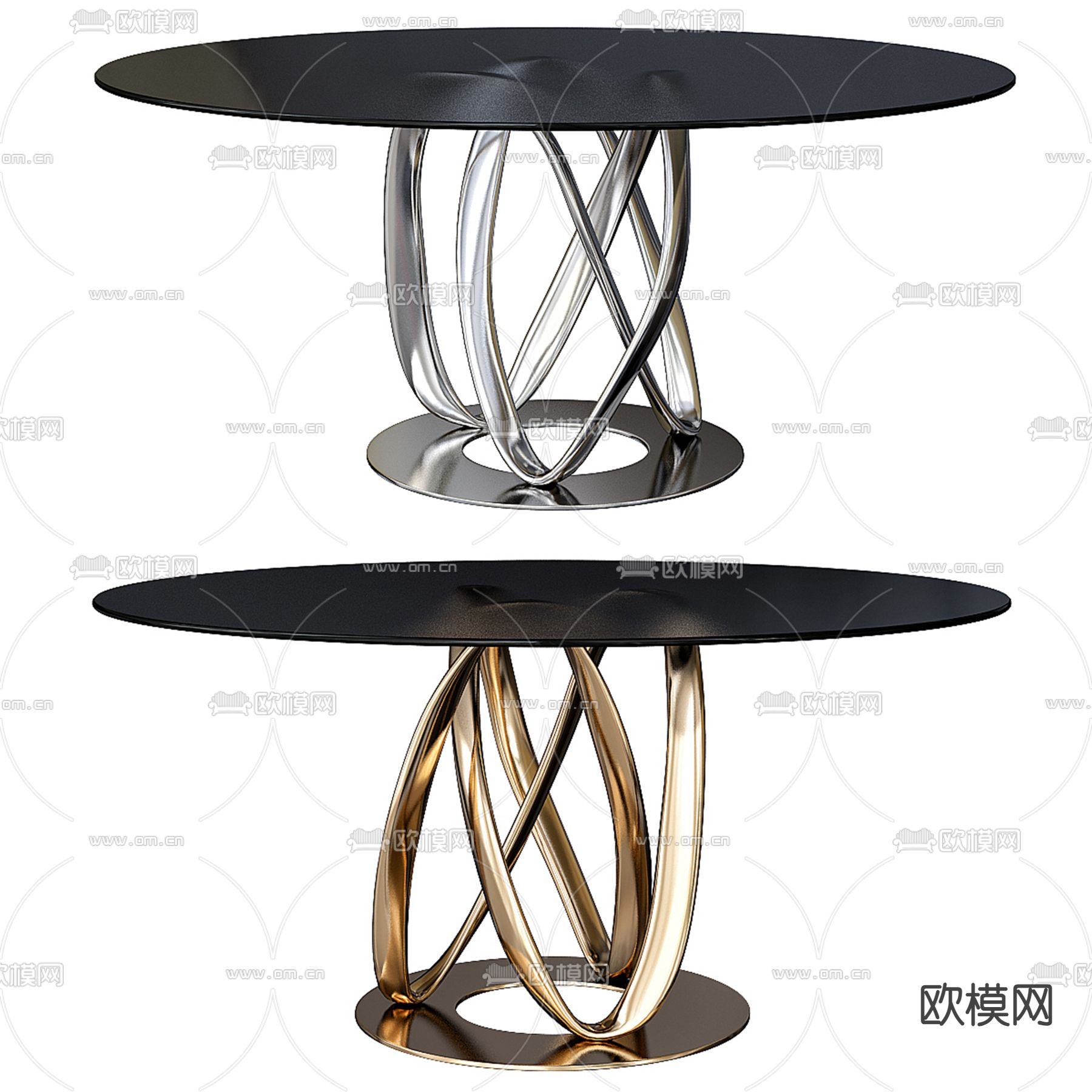 porada 轻奢餐桌3d模型下载