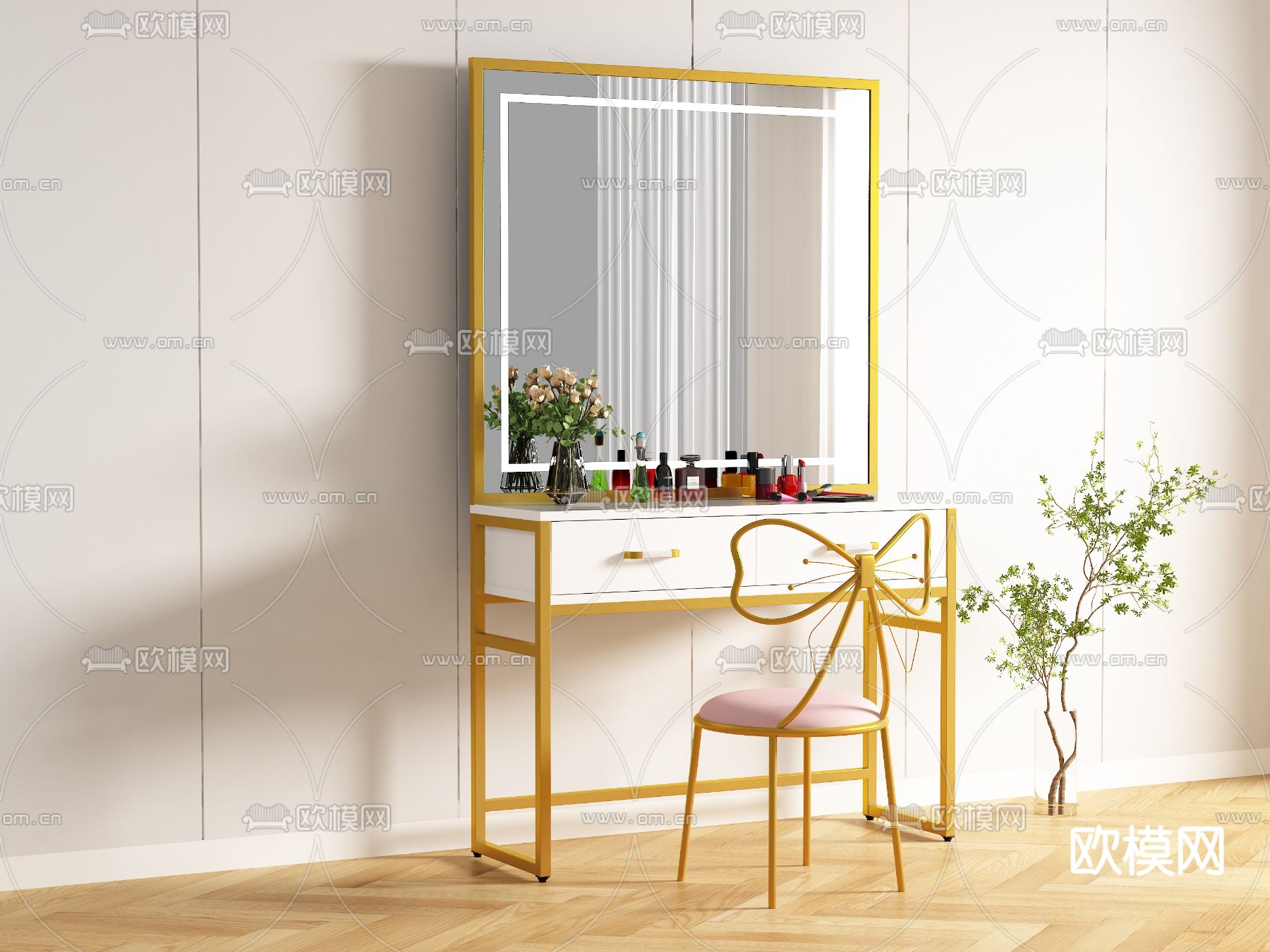 梳妆台3d模型下载