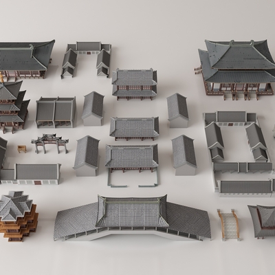  中式古建 雷峰塔su模型 