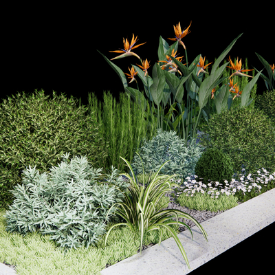  植物堆 绿植灌木su模型 