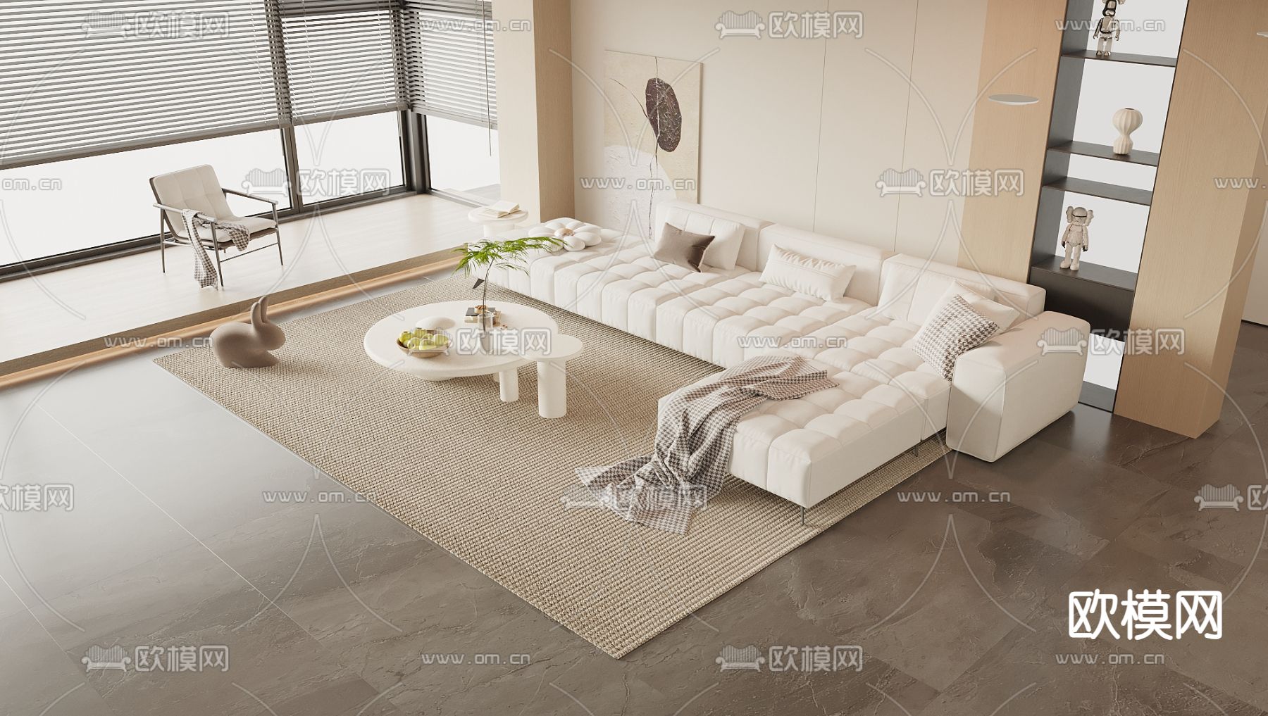 转角沙发 组合沙发3d模型下载